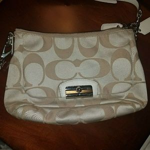 Beige Coach Crossbody purse
